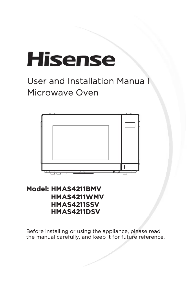 Page 1 de la notice Manuel utilisateur Hisense HMAS4211DSV