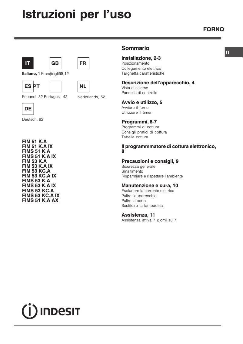 Image de la première page du manuel de l'appareil FIMS 51 K.A IX