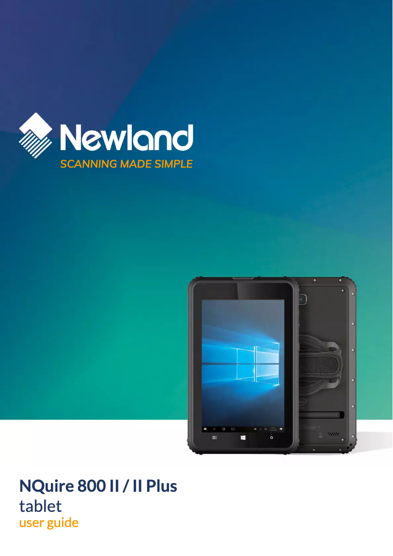Imagen de la primera página del manual del dispositivo NQuire 800 II