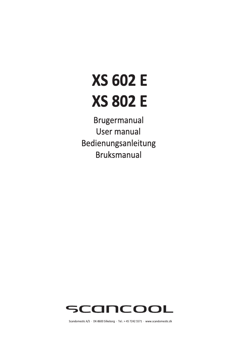 Page n°1 - Manuel utilisateur Scandomestic XS 802 E