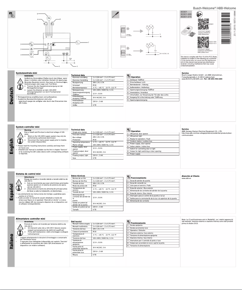 Image de la première page du manuel de l'appareil 2CKA008300A0462