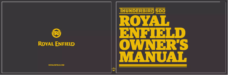 Page 1 de la notice Manuel utilisateur Royal Enfield Thunderbird 500 (2014)