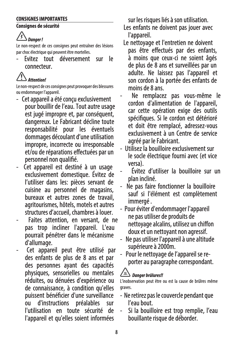 Page 1 de la notice Manuel utilisateur DeLonghi Scolpito CTZS4003