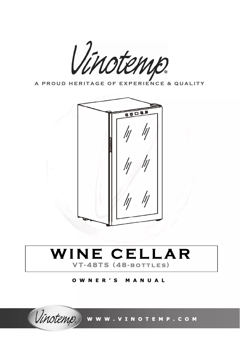 Page n°1 - Manuel utilisateur Vinotemp VT-48TS