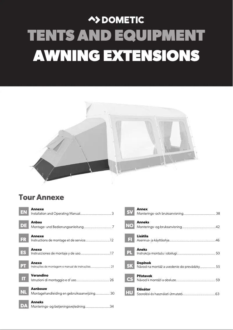 Imagen de la primera página del manual del dispositivo Tour Annexe