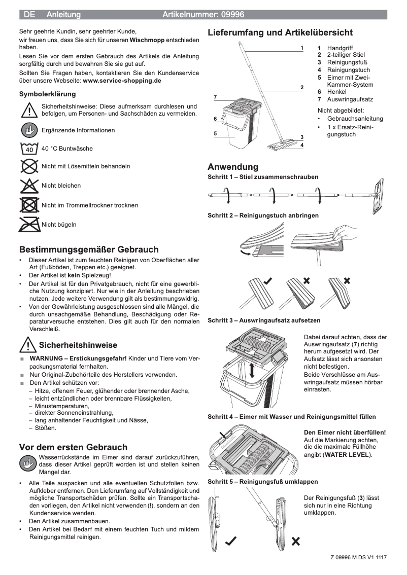 Imagen de la primera página del manual del dispositivo 09996
