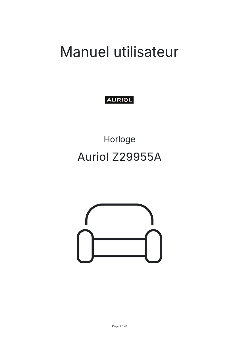 Image de la première page du manuel de l'appareil Z29955A