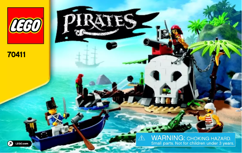Page 1 de la notice Consignes visuelles Lego Pirates 70411