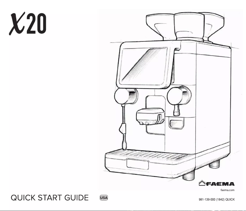 Page n°1 - Manuel utilisateur Faema X20