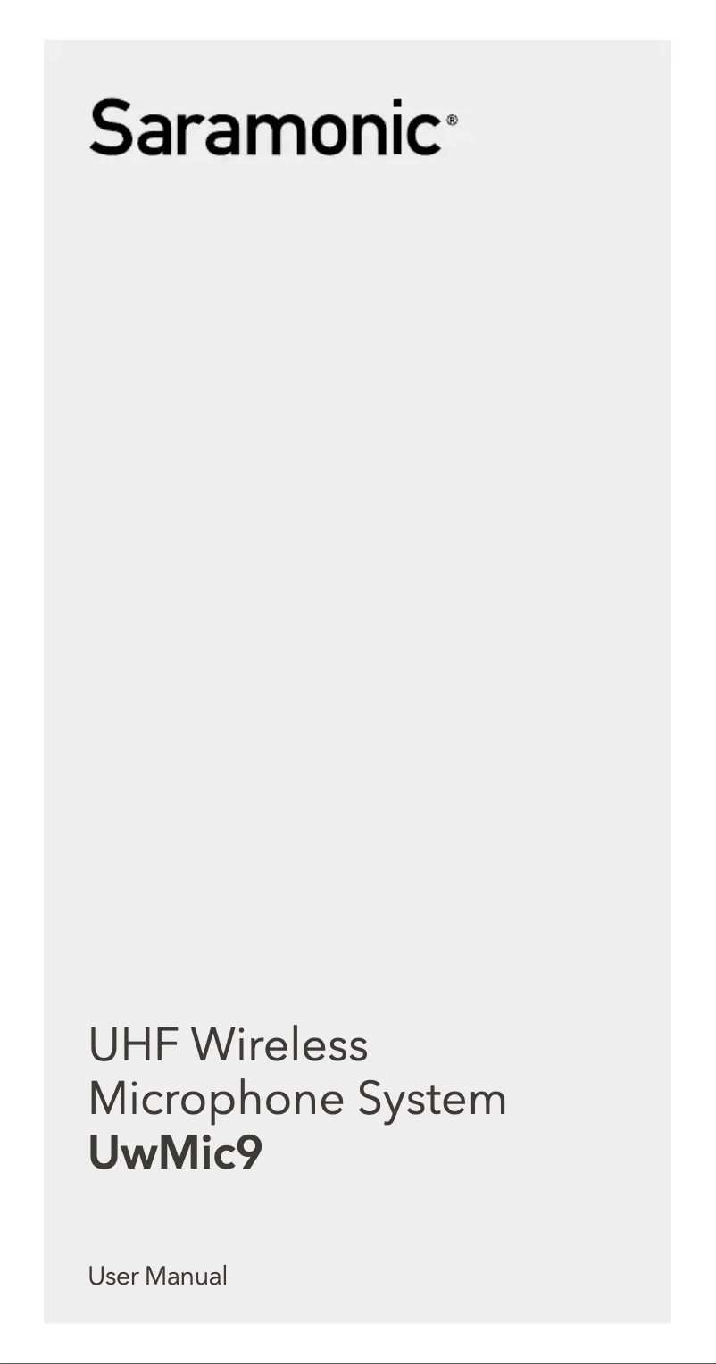 Page 1 de la notice Manuel utilisateur Saramonic UwMic9