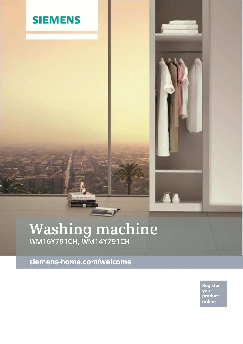 Page n°1 - Manuel utilisateur Siemens WM14Y791