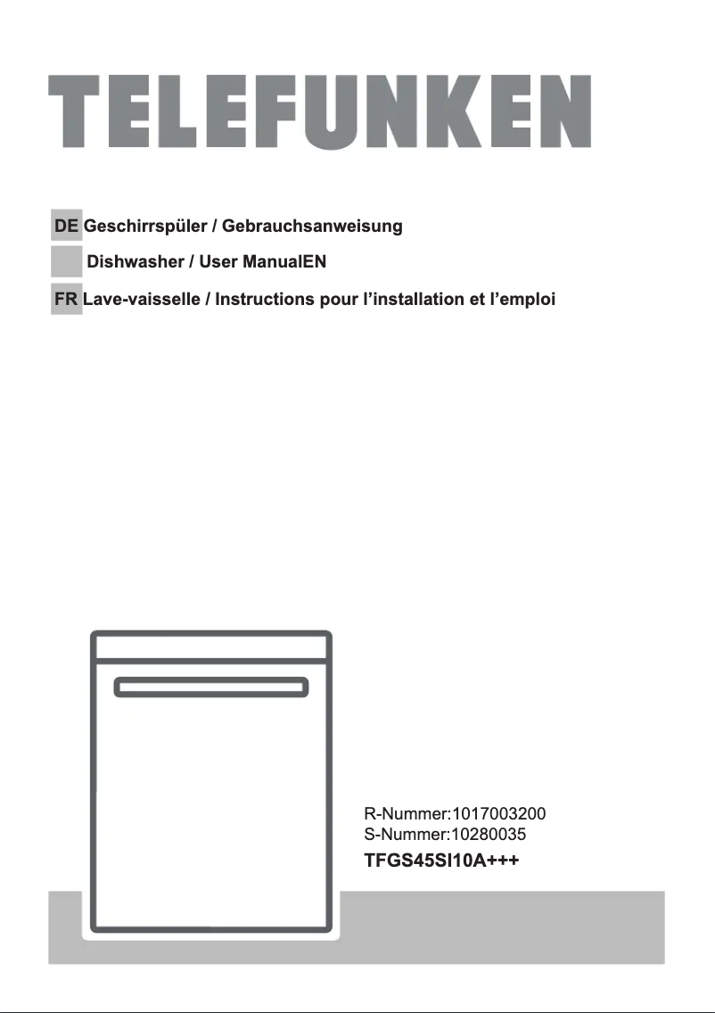 Page n°1 - Manuel utilisateur Telefunken TFGS45SI10A+++