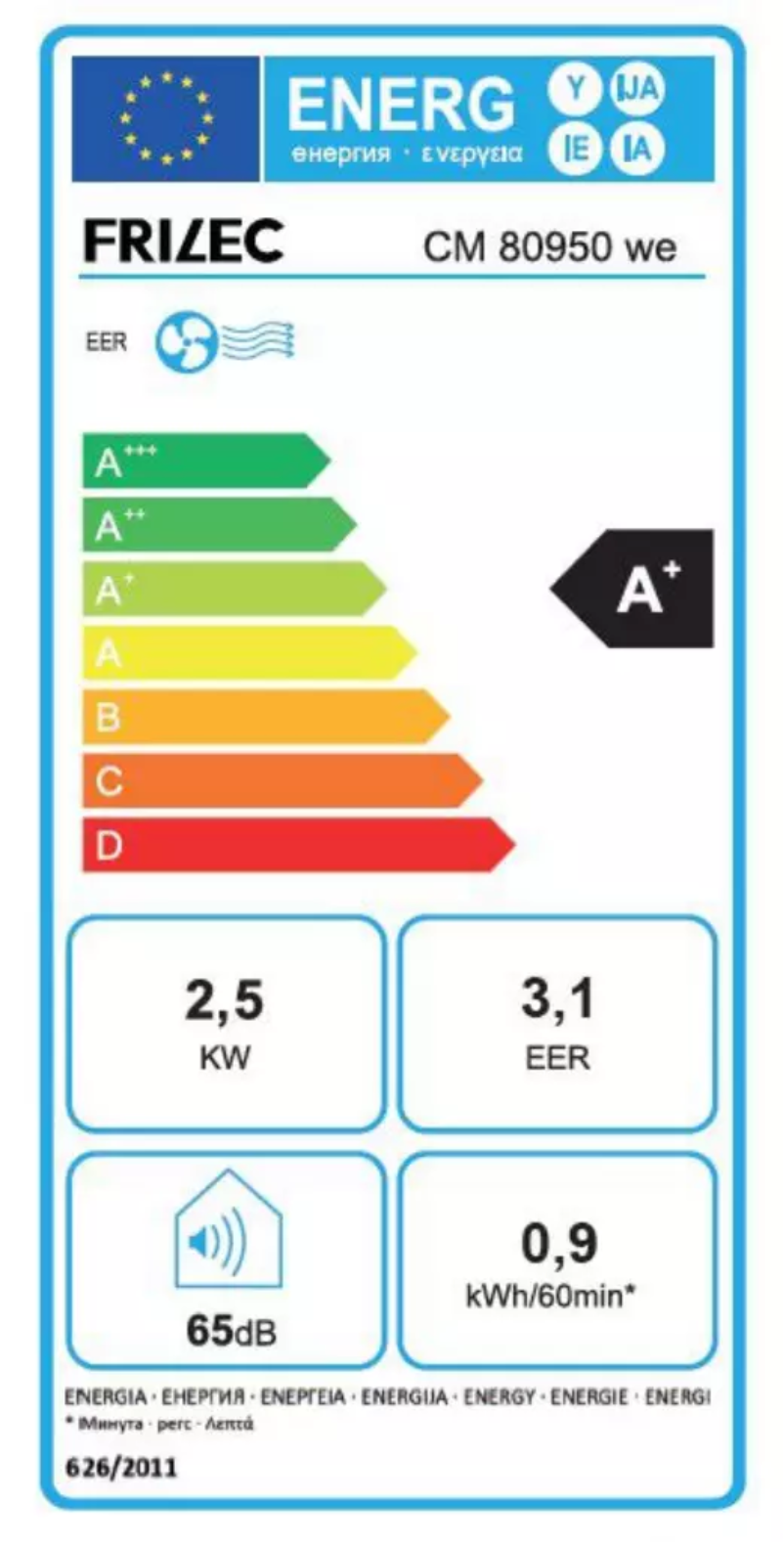 First page image of the manual for CM80950WE