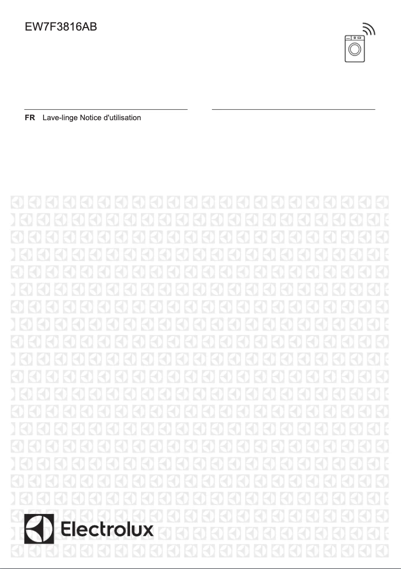 Page n°1 - Manuel utilisateur Electrolux EW7F3816AB