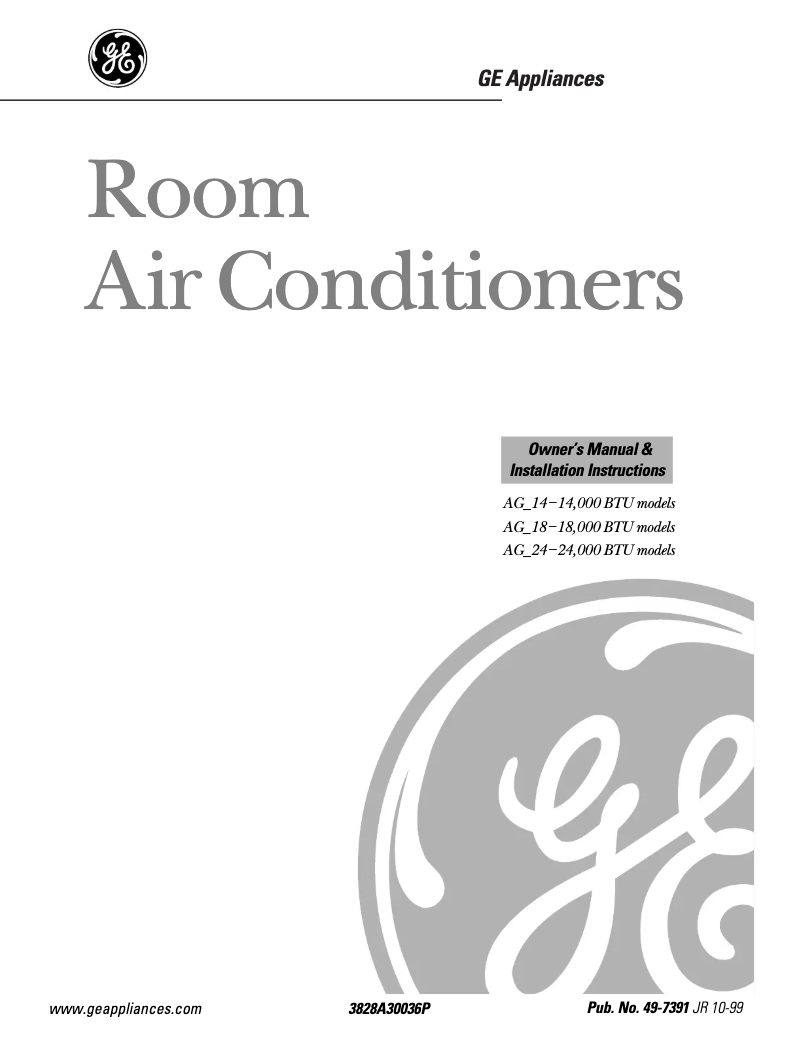 Image de la première page du manuel de l'appareil AGN24DB