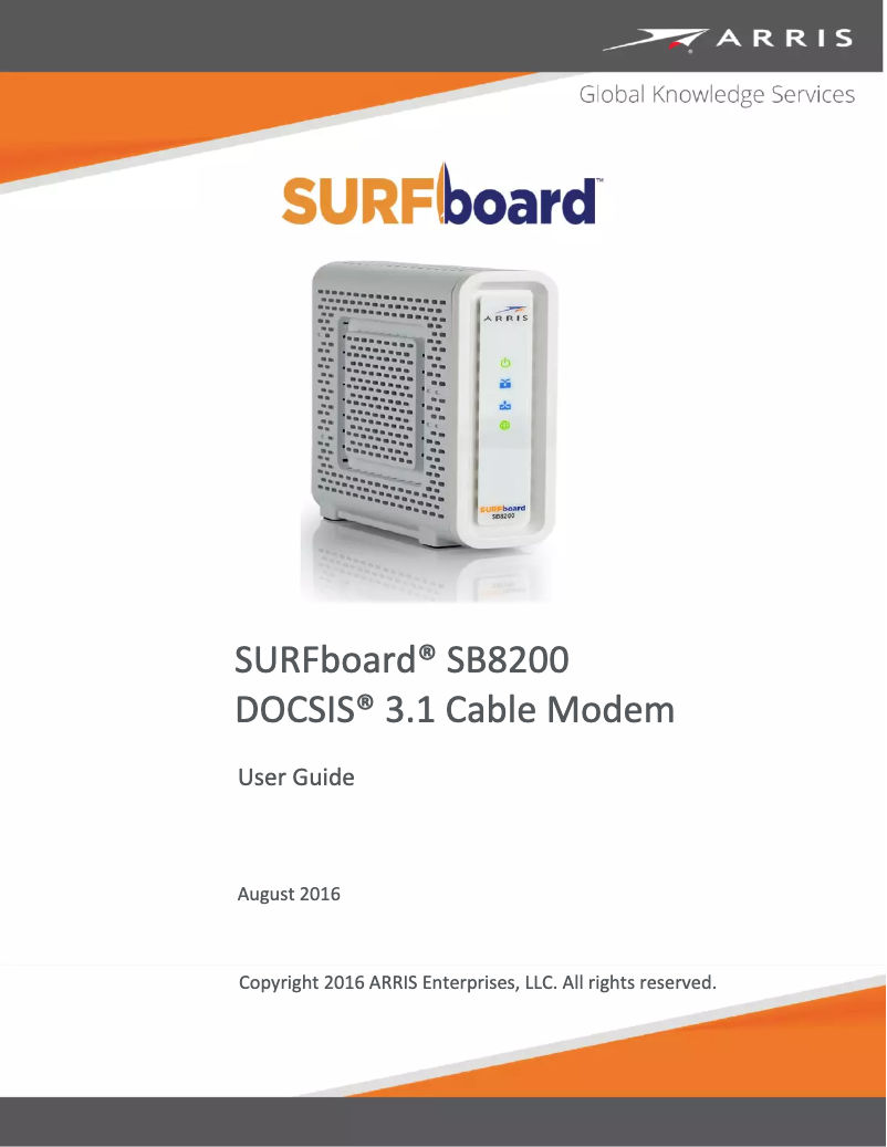 Image de la première page du manuel de l'appareil SURFboard DOCSIS 3.1