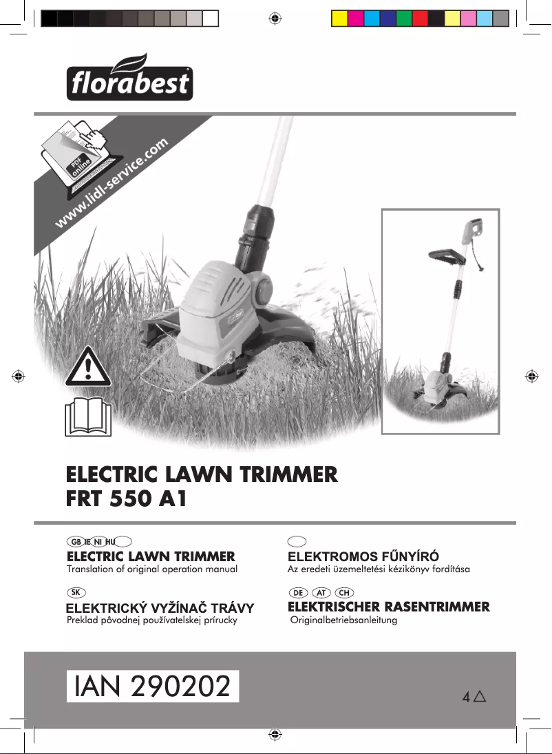 Page 1 de la notice Manuel utilisateur Florabest FRT 550 A1