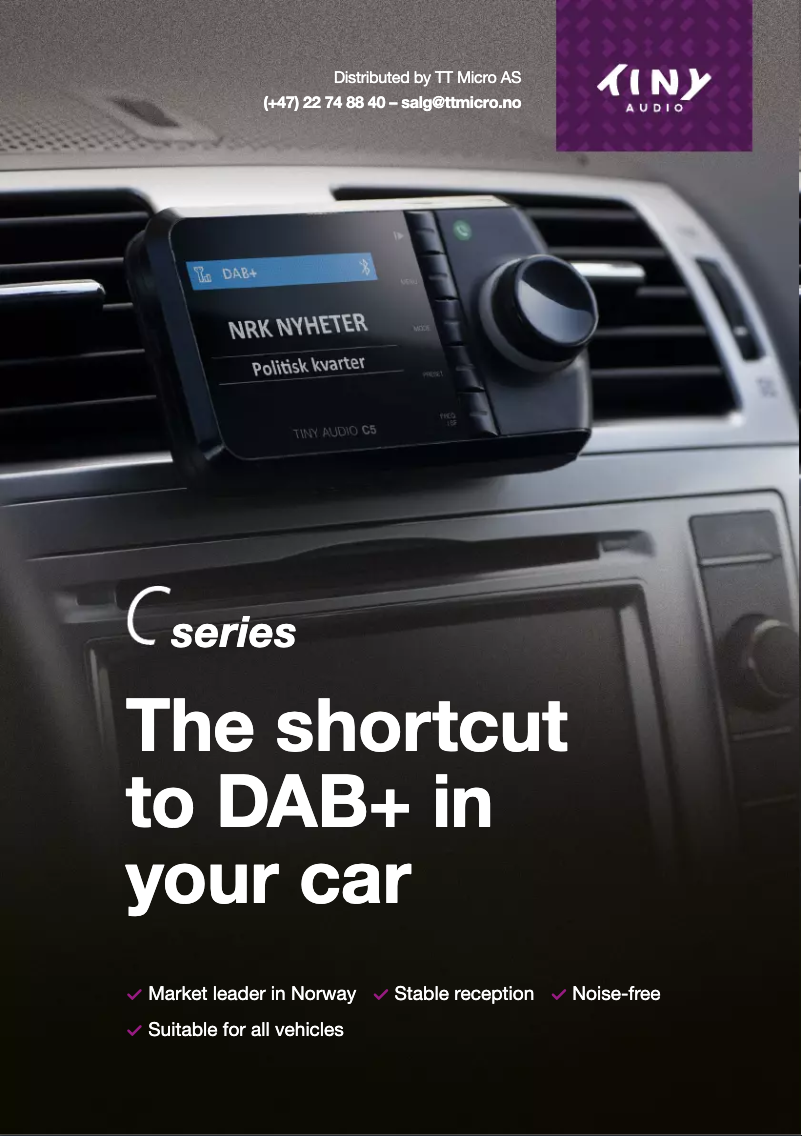 Page n°1 - Manuel utilisateur Tiny Audio C5