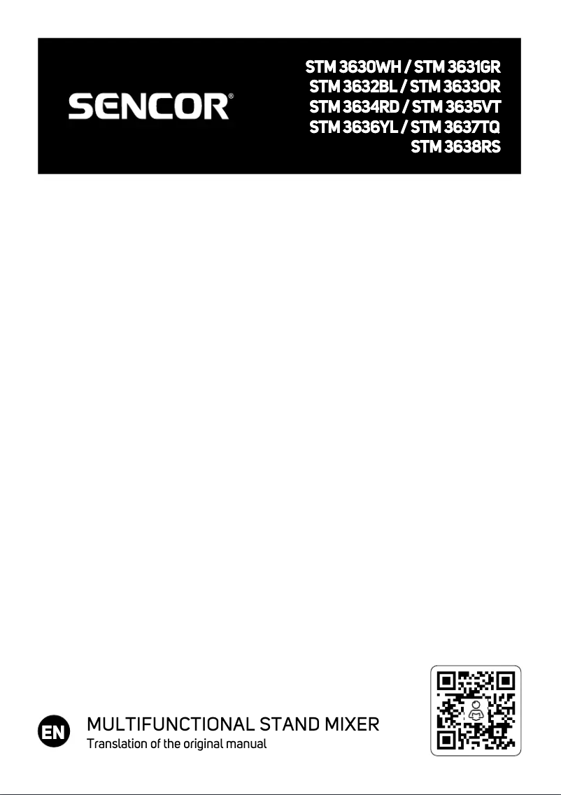 Page n°1 - Manuel utilisateur Sencor STM 3638RS