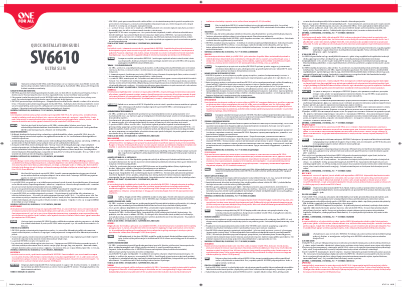 Image de la première page du manuel de l'appareil SV 6610