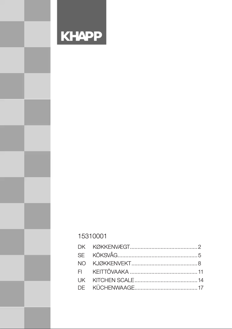 Image de la première page du manuel de l'appareil 15310001