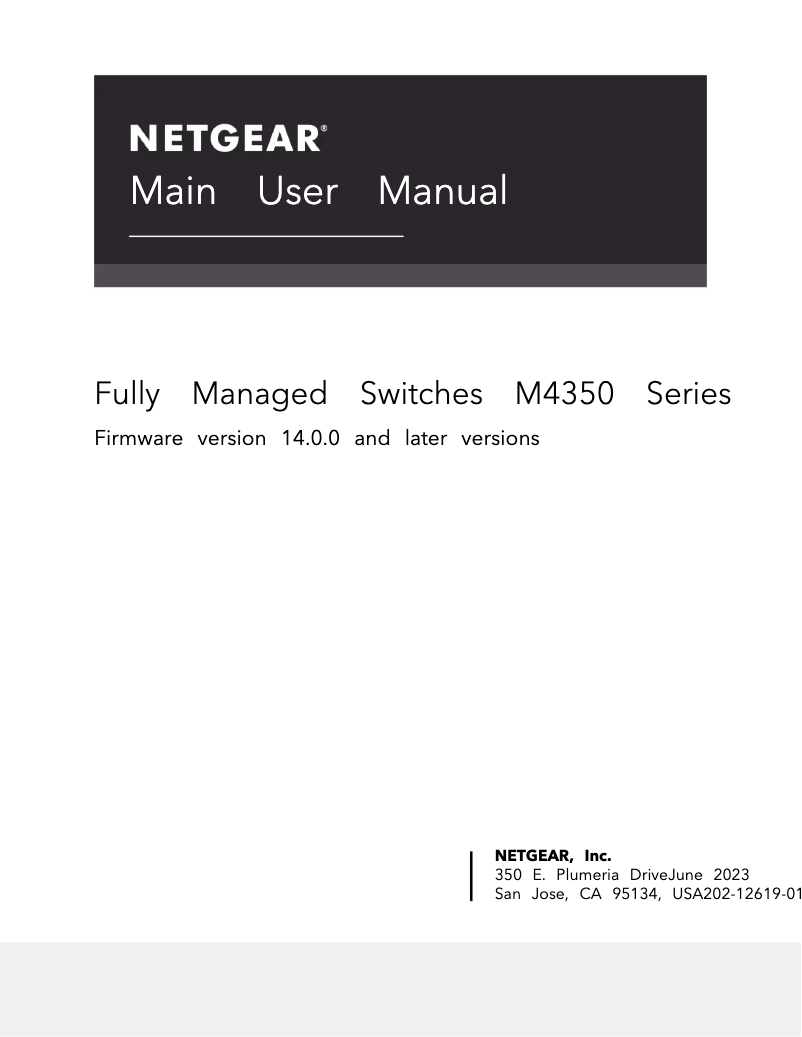 Page n°1 - Manuel utilisateur Netgear M4350-24G4XF