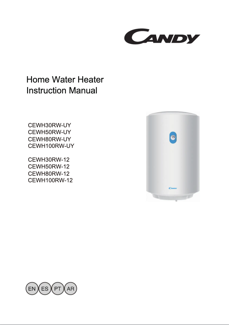 Page 1 de la notice Manuel utilisateur Candy CEWH50RW-UY