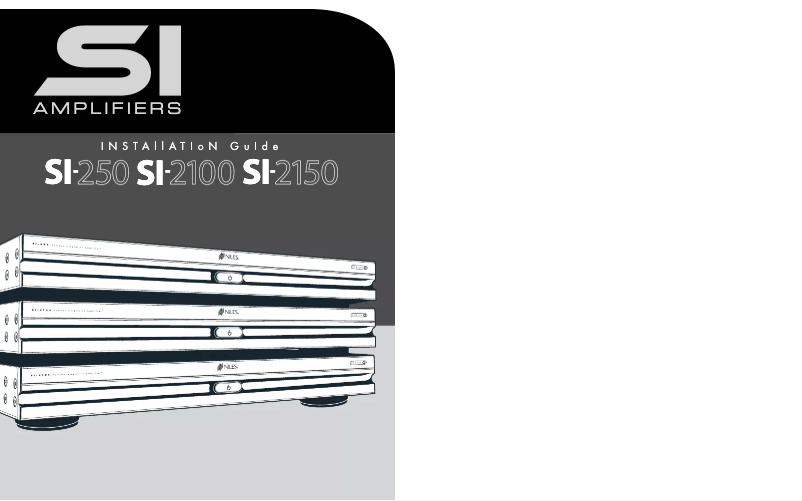 Page 1 de la notice Manuel utilisateur Niles SI-2100