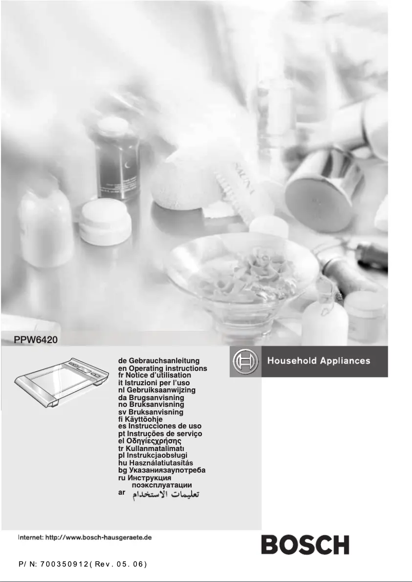 Page 1 de la notice Manuel utilisateur Bosch PPW6420