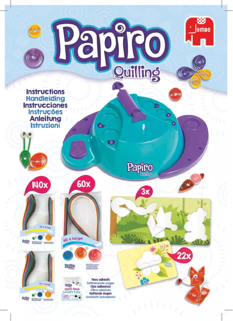 Page 1 de la notice Manuel utilisateur Jumbo Papiro Quilling