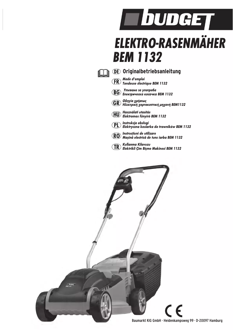 Page 1 de la notice Manuel utilisateur Budget BEM 1132