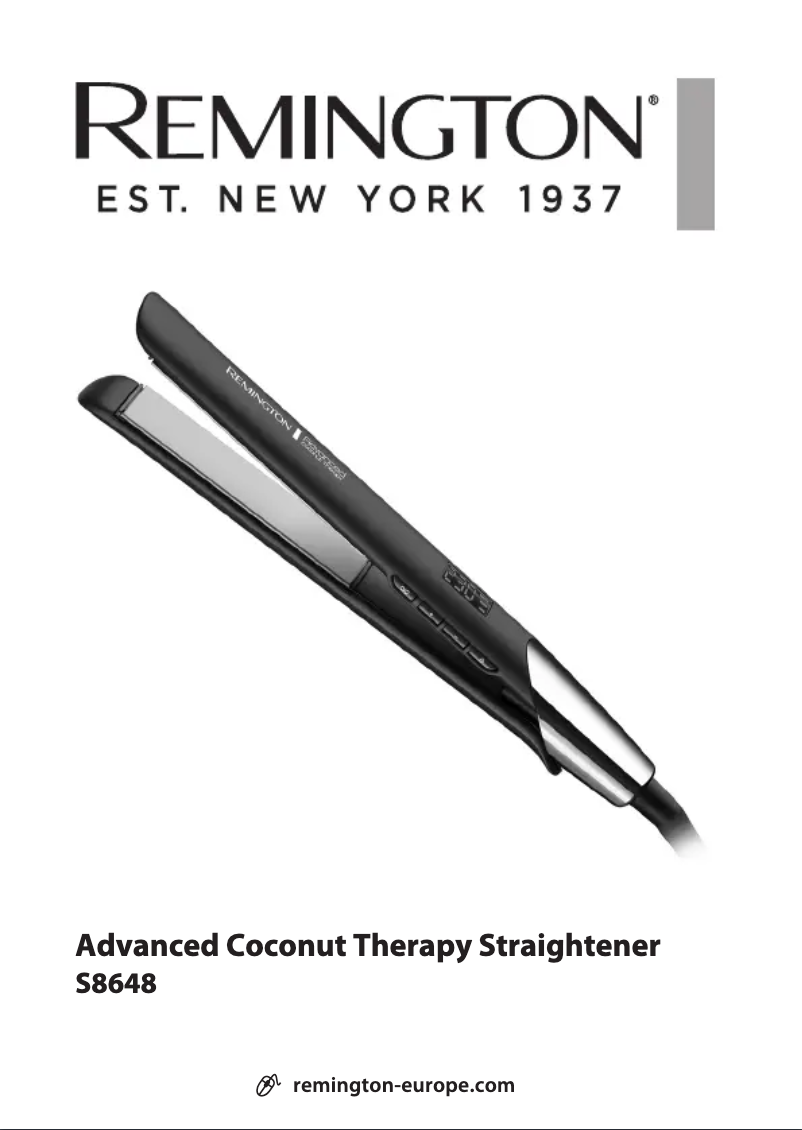 Image de la première page du manuel de l'appareil Advanced Coconut Therapy S8648