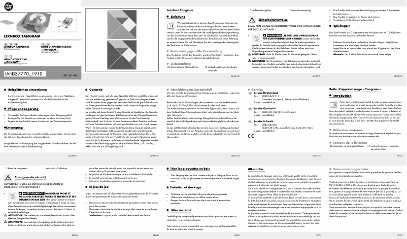 Page 1 of the manual User Manual Playtive HG06186
