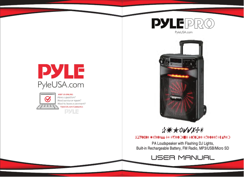 Page 1 de la notice Manuel utilisateur Pyle CA-PWMA447BT