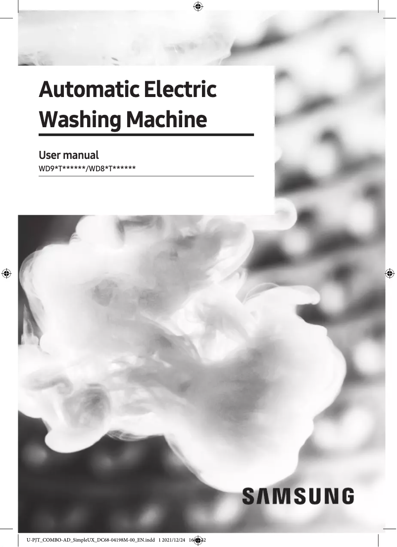 Page 1 de la notice Manuel utilisateur Samsung WD80T634DBE