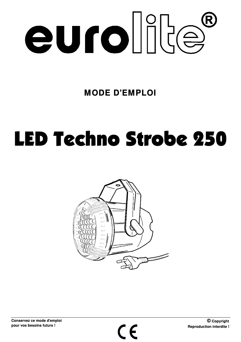Image de la première page du manuel de l'appareil LED Techno Strobe 250