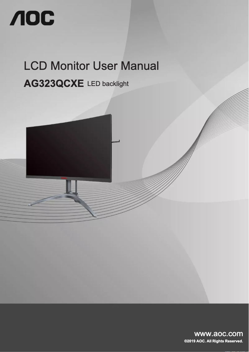Page n°1 - Manuel utilisateur AOC AGON AG323FCXE