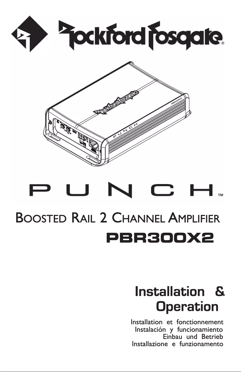 Page n°1 - Manuel utilisateur Rockford Fosgate Punch PBR300X2