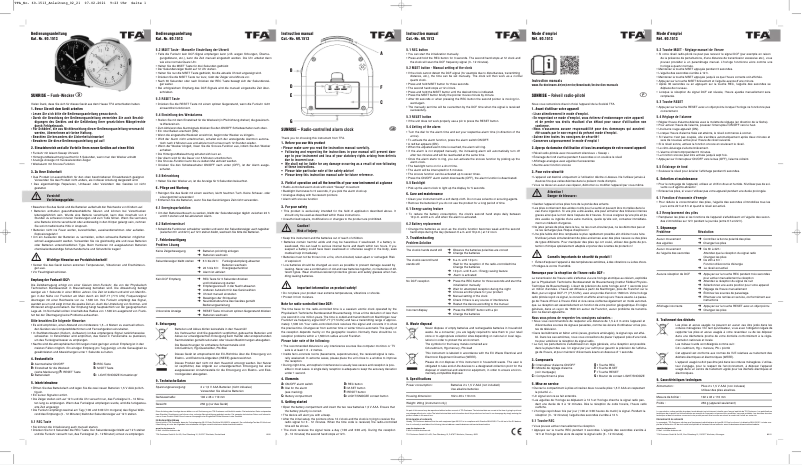 Page n°1 - Manuel utilisateur TFA Sunrise 60.1513.01
