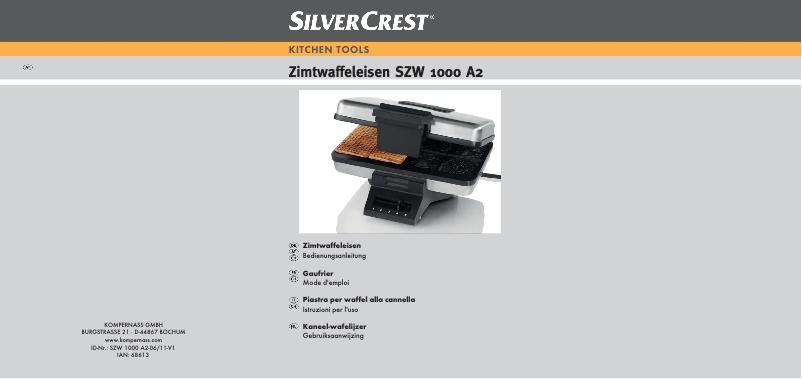 Page 1 de la notice Manuel utilisateur SilverCrest SZW 1000 A2