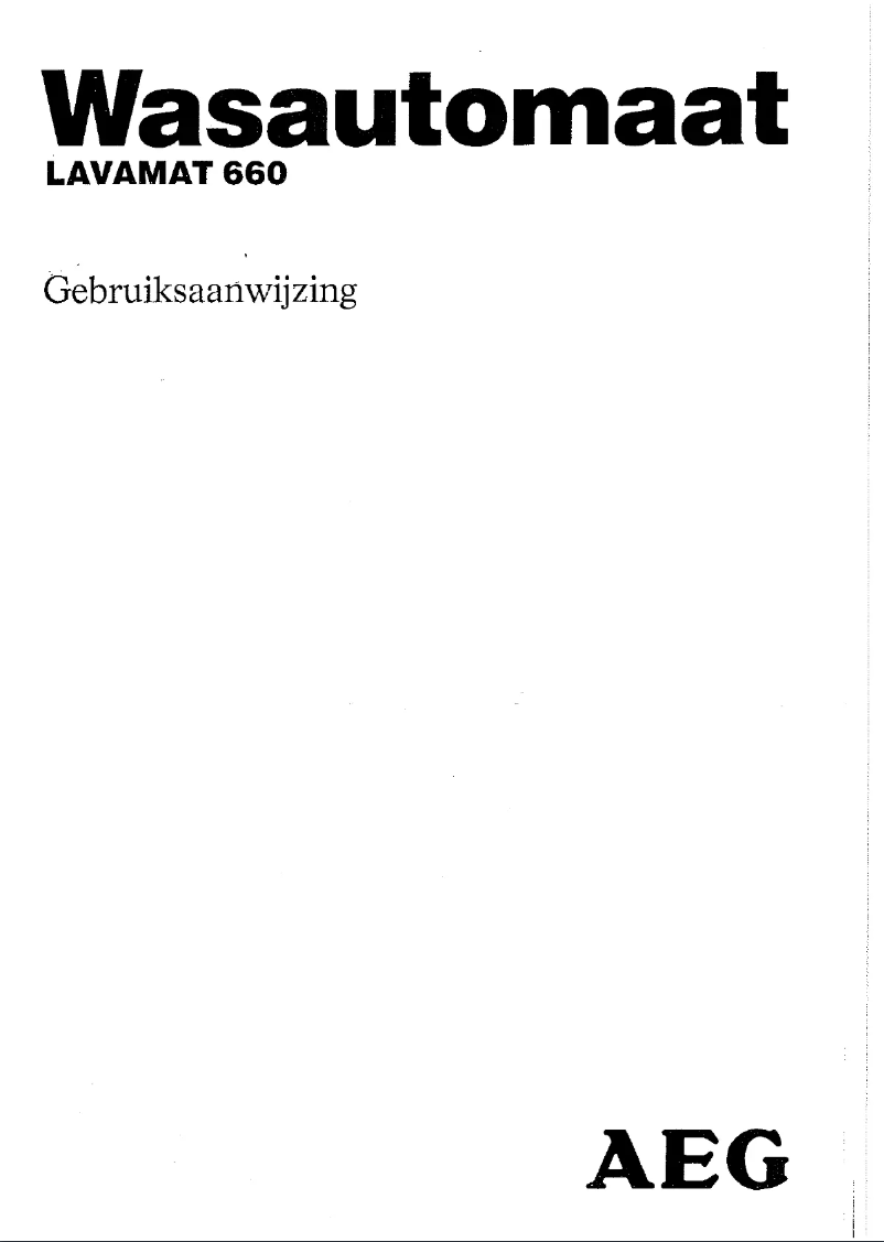 Page 1 de la notice Manuel utilisateur AEG Lavamat 660