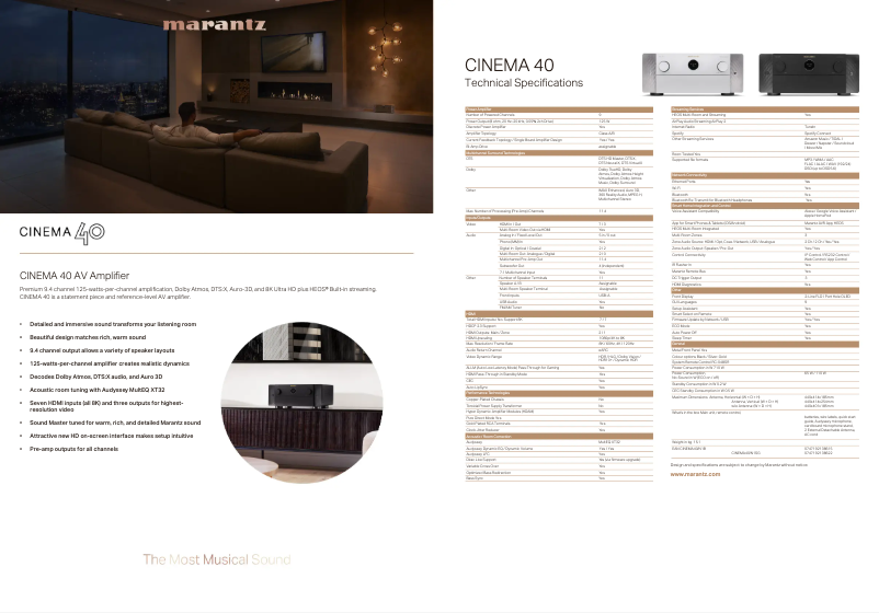 Image de la première page du manuel de l'appareil Cinema 40