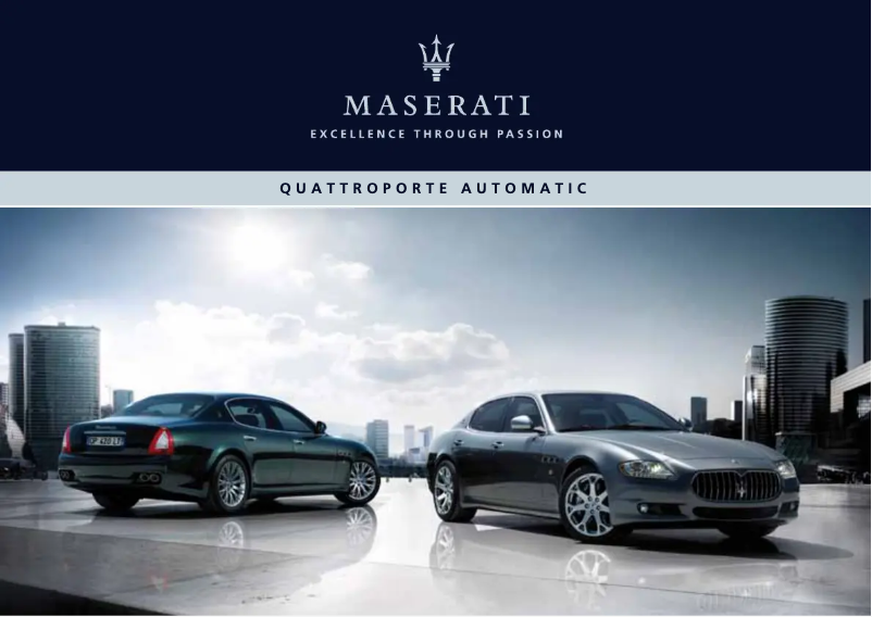 Page n°1 - Manuel utilisateur Maserati Quattroporte (2012)