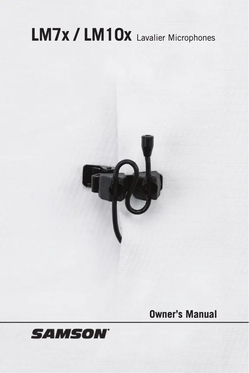 Page 1 de la notice Manuel utilisateur Samson LM7x