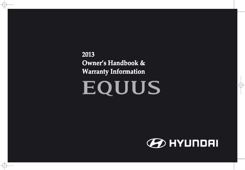 Image de la première page du manuel de l'appareil Equus (2013)