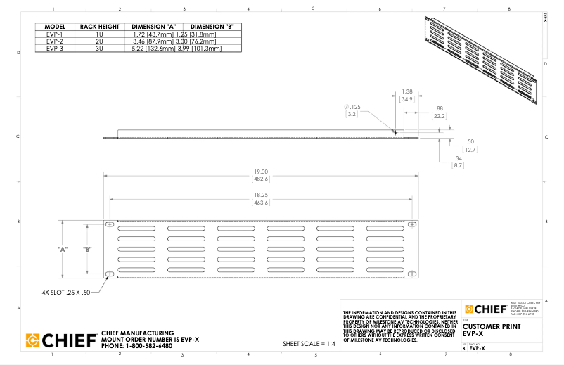 Página 1 del manual Manual de usuario Chief EVP-1