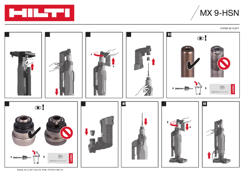 Page n°1 - Manuel utilisateur Hilti MX 9-HSN