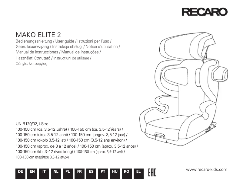 Image de la première page du manuel de l'appareil Monza Nova 2