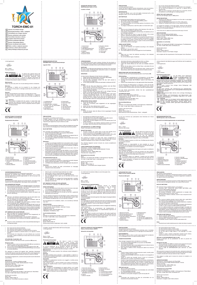 Image de la première page du manuel de l'appareil TORCH-EMC-01