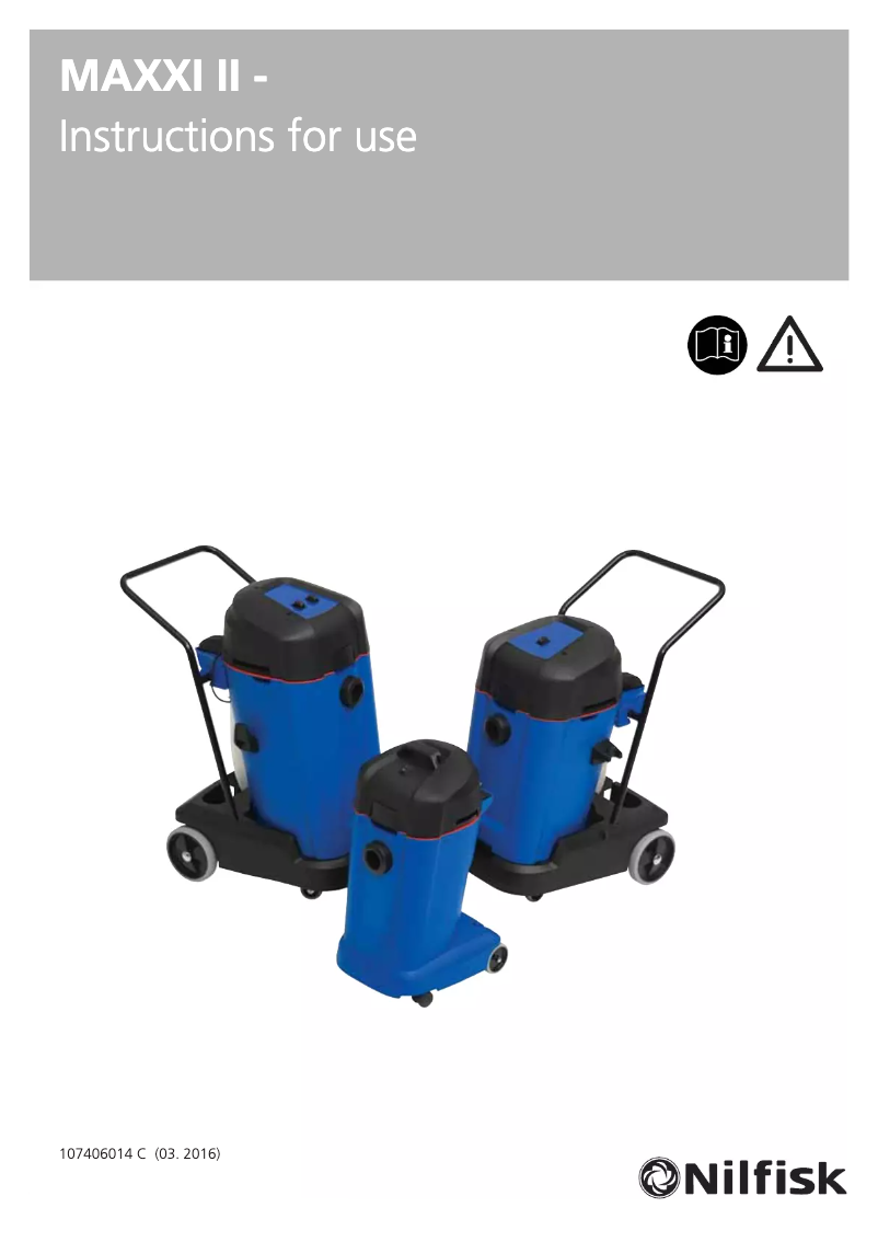 Page 1 de la notice Manuel utilisateur Nilfisk MAXXI II 55-2 WD